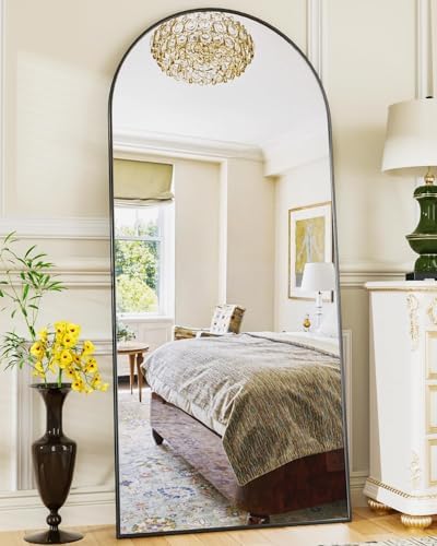 Antok 76" x34” Arched Full Length Mirror, Floor Mirror with Stand,Gold
