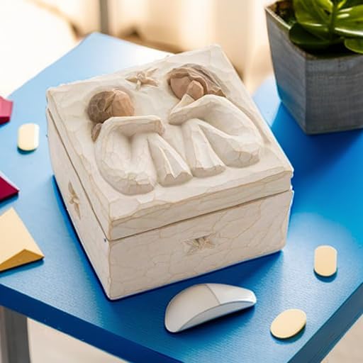 Willow Tree Friendship Keepsake Box, Sculpted Hand-Painted Bas-Relief Box