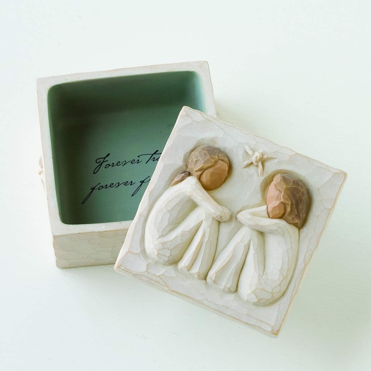 Willow Tree Friendship Keepsake Box, Sculpted Hand-Painted Bas-Relief Box