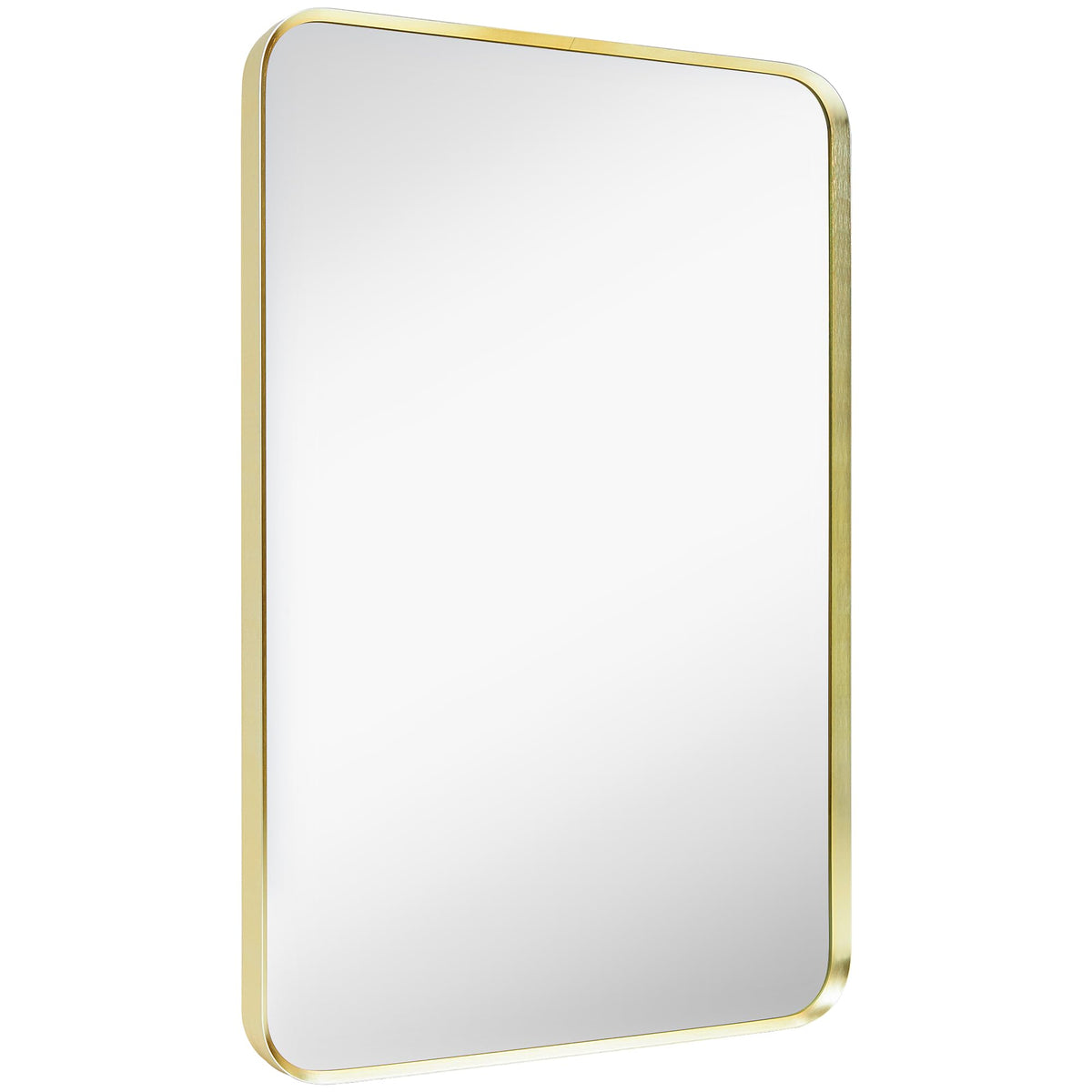 Wall Mount Mirror for Bathroom, Black Metal Framed, 24" x 36"