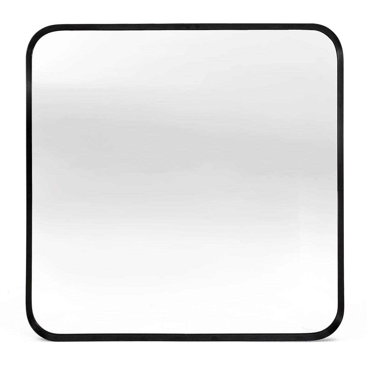 Wall Mount Mirror for Bathroom, Black Metal Framed, 24" x 36"