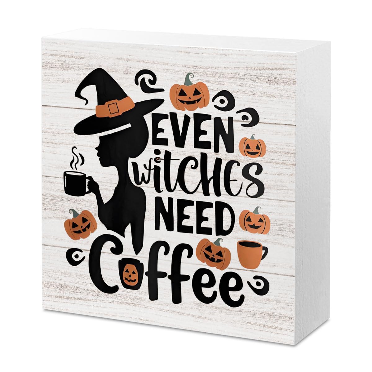 Cute Halloween Decor Indoor Ghost Hocus Pocus I Need Coffee to Focus Sign