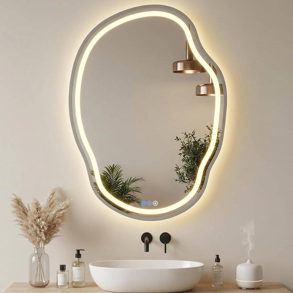 2-Pack Black Bathroom Mirror for Over Sink, 24" x 36" Framed Rectargular Wall-Mounted Bathroom Mirrors for Vanity, Decorative, Farmhouse, Restroom, Horizontally or Vertically Hanging