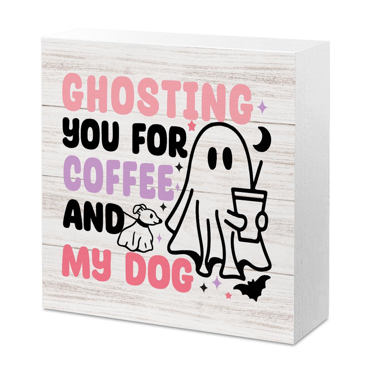 Cute Halloween Decor Indoor Ghost Hocus Pocus I Need Coffee to Focus Sign