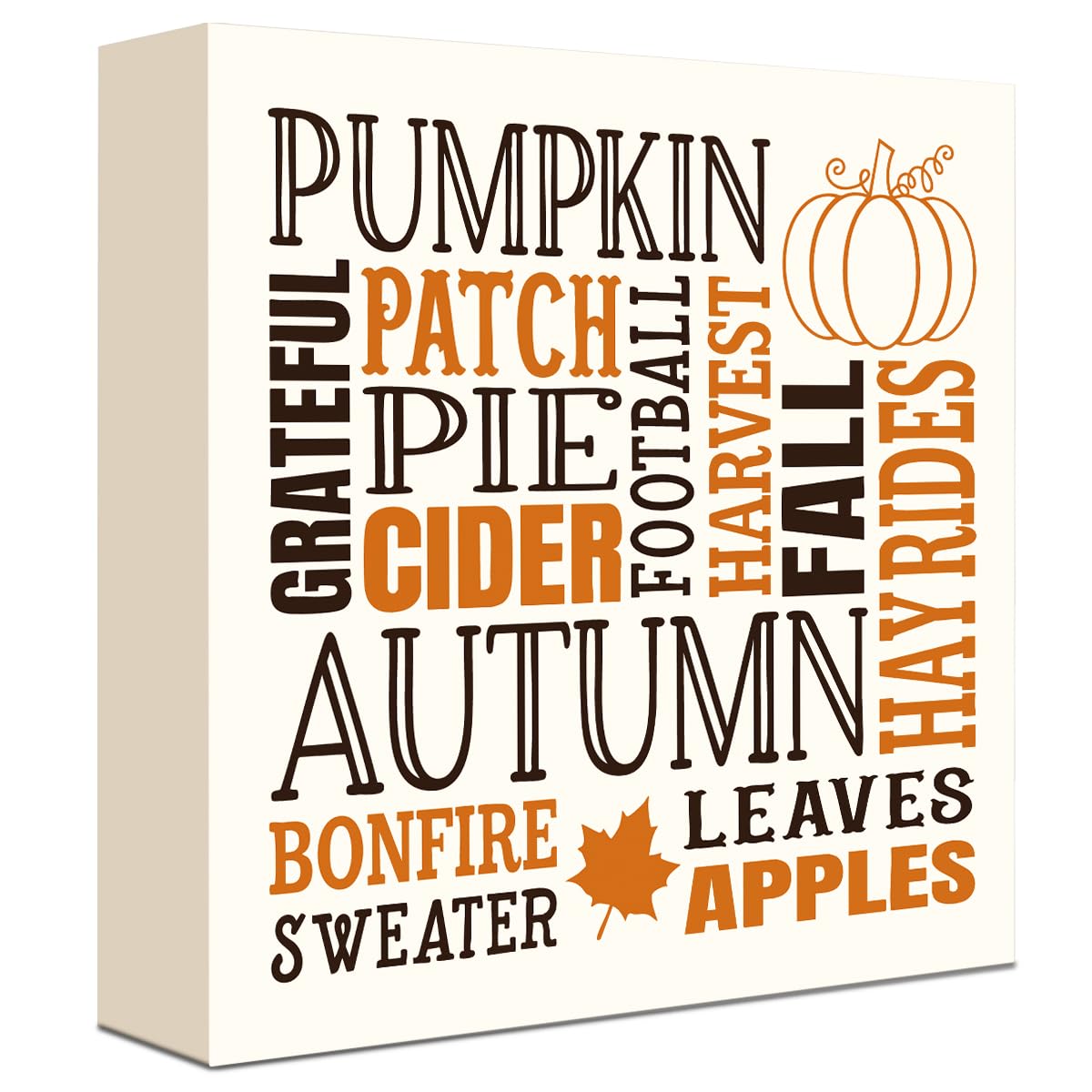 Fall Decorations for Home Football Pumpkin Wood Sign Fall Wall Shelf Decor