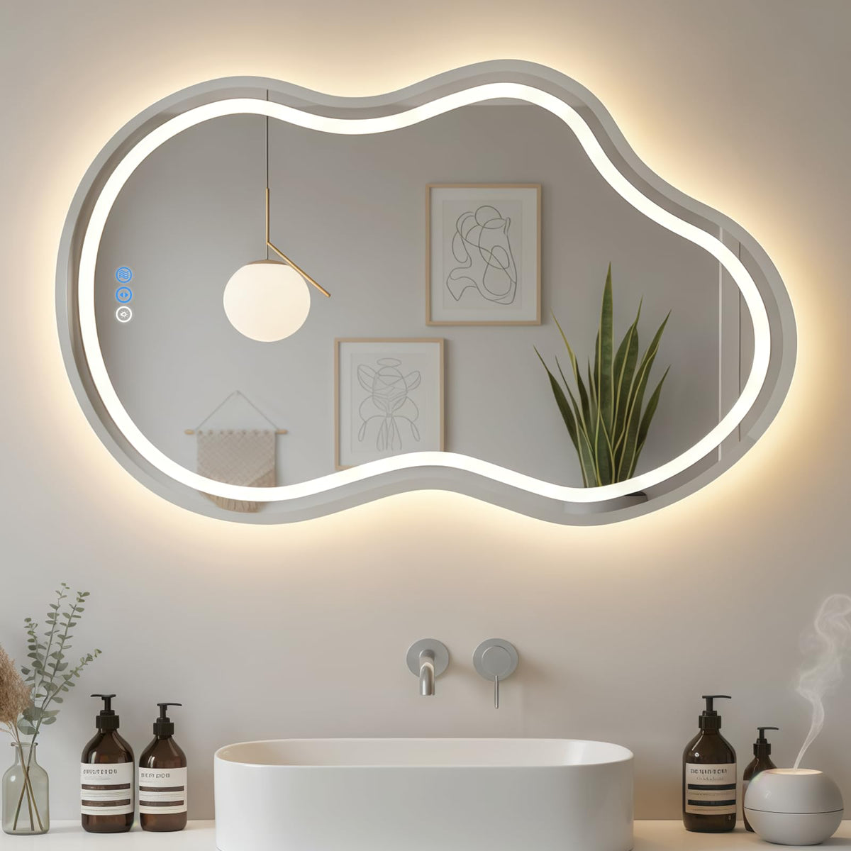 2-Pack Black Bathroom Mirror for Over Sink, 24" x 36" Framed Rectargular Wall-Mounted Bathroom Mirrors for Vanity, Decorative, Farmhouse, Restroom, Horizontally or Vertically Hanging
