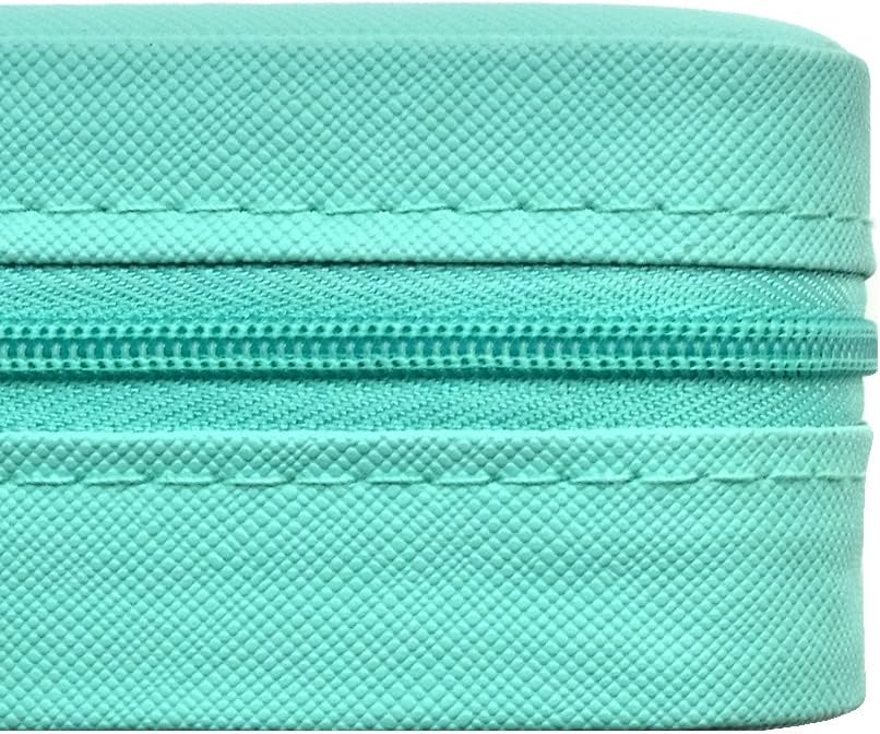 TRODANCE Mini Jewelry Travel Case, Small Portable Jewellry Organizer Box Portable Display Storage Box for Rings Earrings Necklaces, Gifts for Girl, Women, Wedding, Birthday, Mom, Mother's Day (Blue)