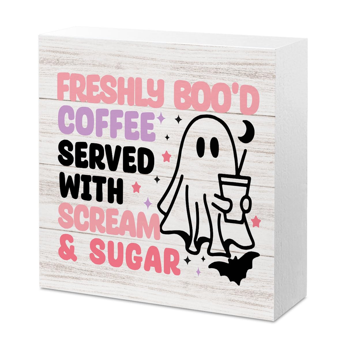 Cute Halloween Decor Indoor Ghost Hocus Pocus I Need Coffee to Focus Sign