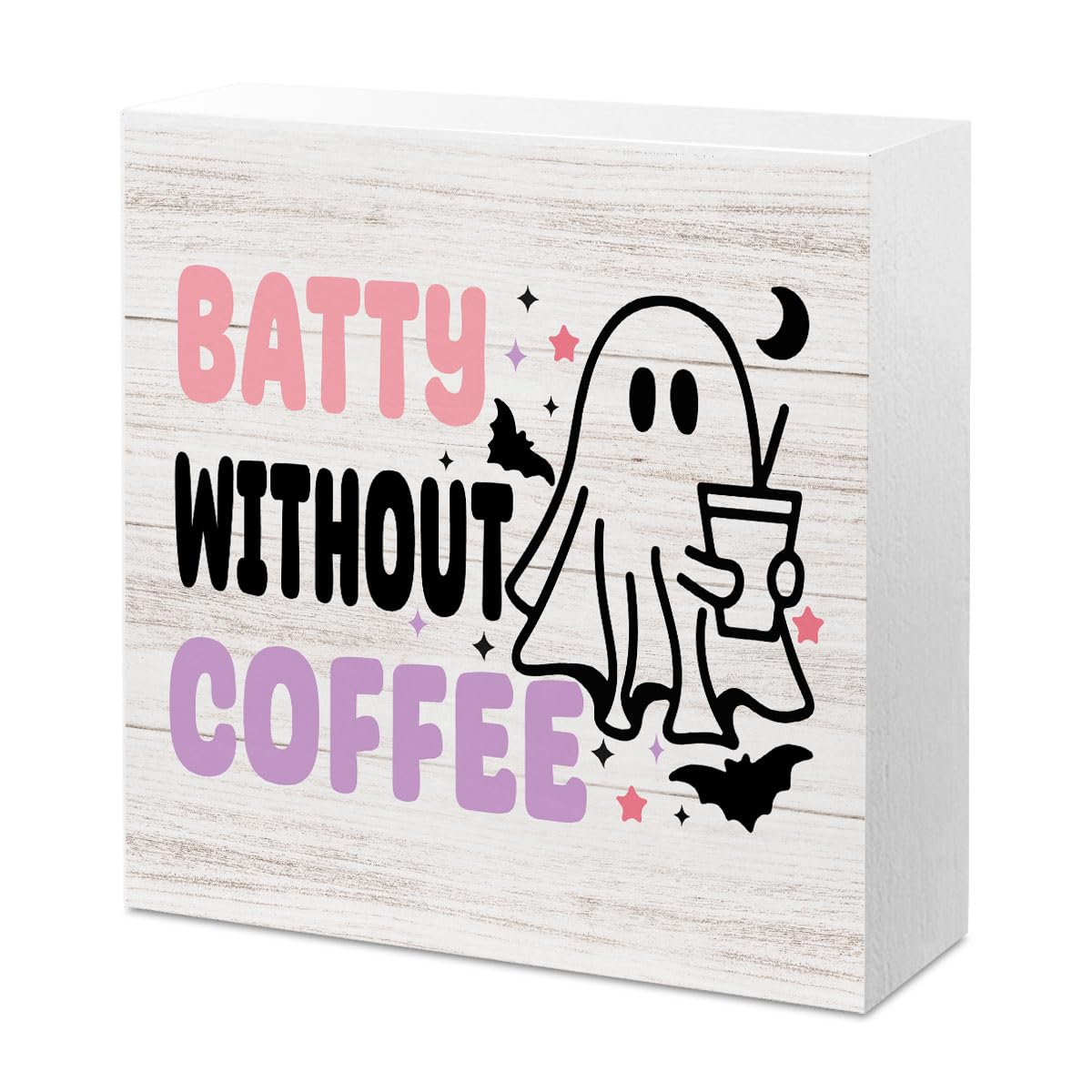 Cute Halloween Decor Indoor Ghost Hocus Pocus I Need Coffee to Focus Sign