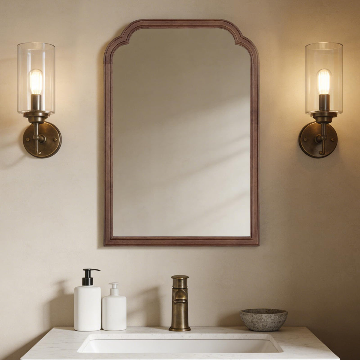 WallBeyond Full Length Mirror Wall Mounted 65"x22", Rustic Wooden Frame Floor Mirror, Large Full Body Mirror for Bedroom, Leaning or Hanging Against Wall, Natural