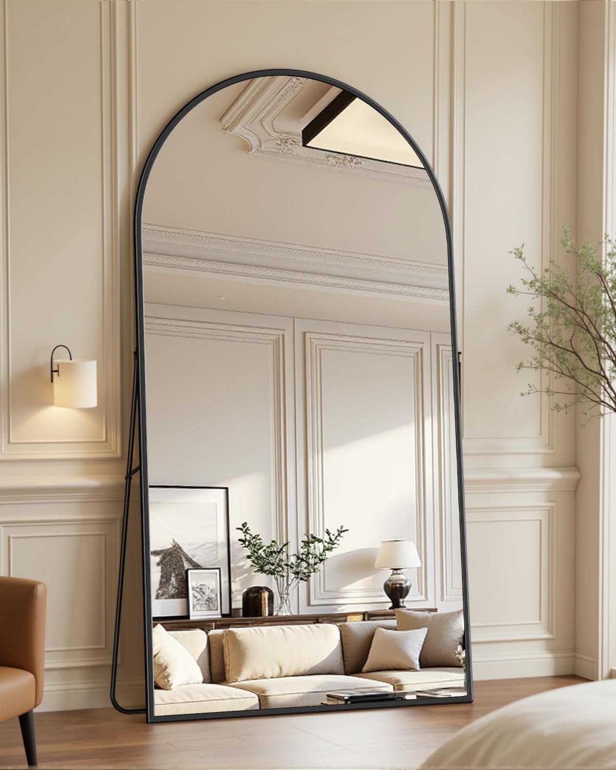 71"x28" Arched Full Length Mirror with Stand,Full Body Floor Mirror