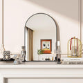 VooBang Arched Wall Mirror, 24 x 36 inch Arch Bathroom Mirror Black