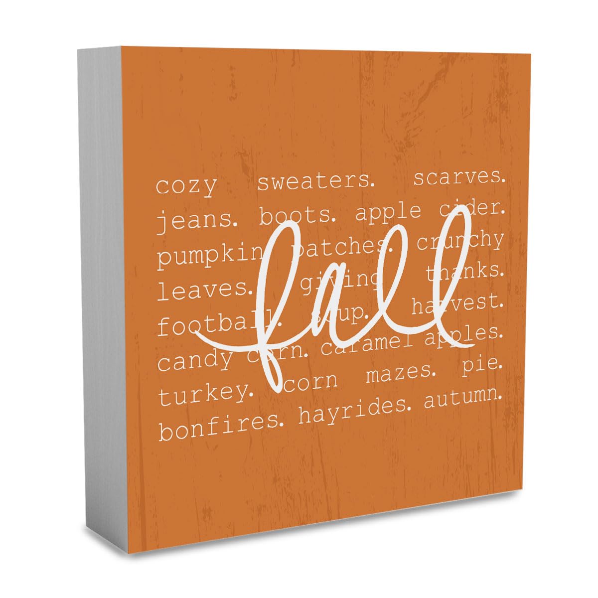 Fall Decorations for Home Fall Decor Rustic Tis' the Season Pumpkin Sign, Autumn Thanksgiving Decor Sign for Home Office Bathroom Kitchen Bedroom Room Mantel Tiered Tray Decoration 5 x 5 Inches