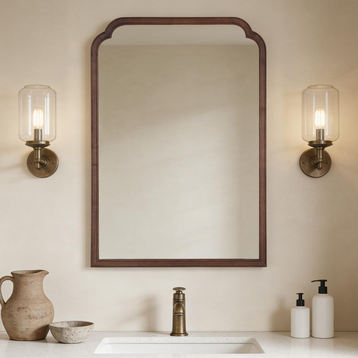 WallBeyond Full Length Mirror Wall Mounted 65"x22", Rustic Wooden Frame Floor Mirror, Large Full Body Mirror for Bedroom, Leaning or Hanging Against Wall, Natural