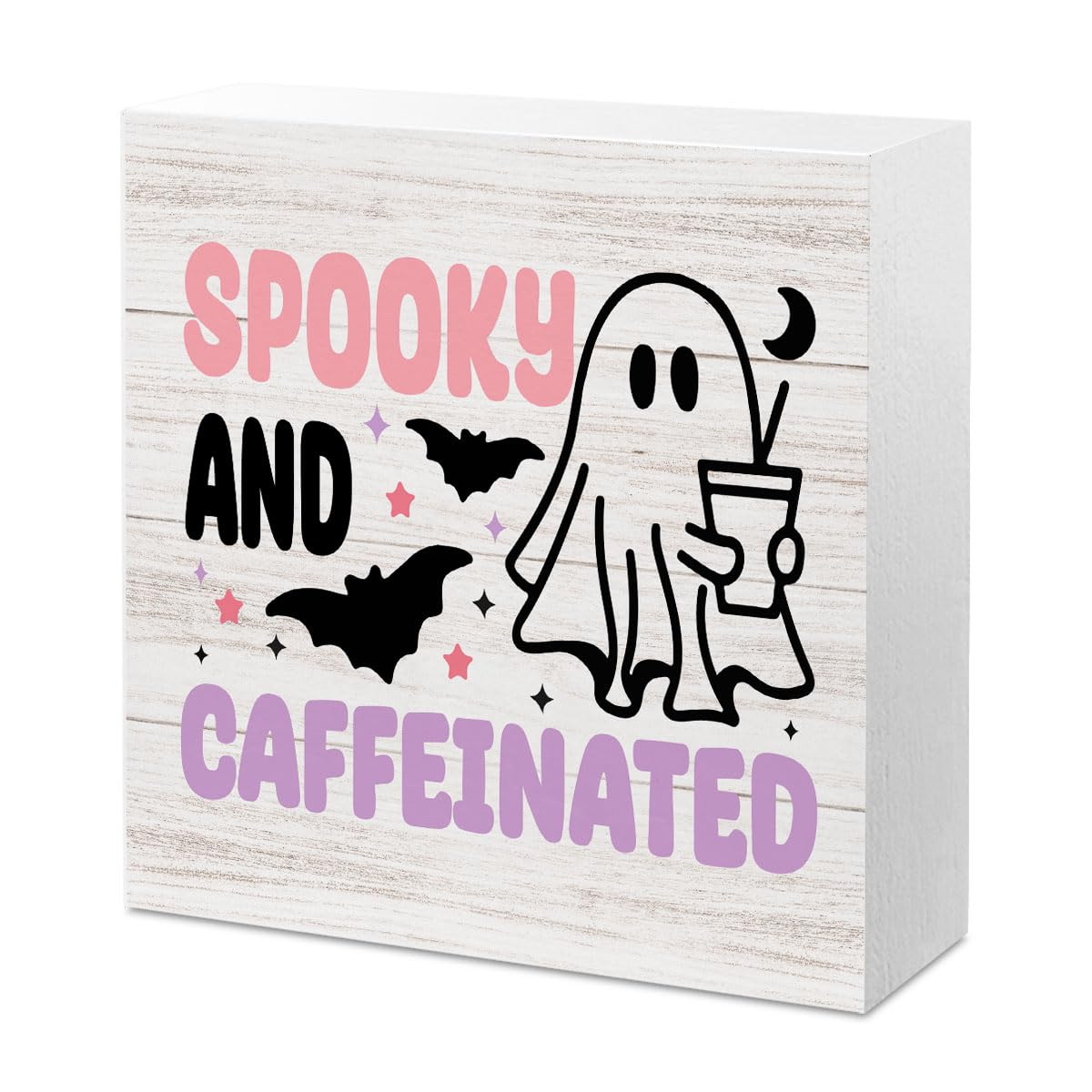 Cute Halloween Decor Indoor Ghost Hocus Pocus I Need Coffee to Focus Sign