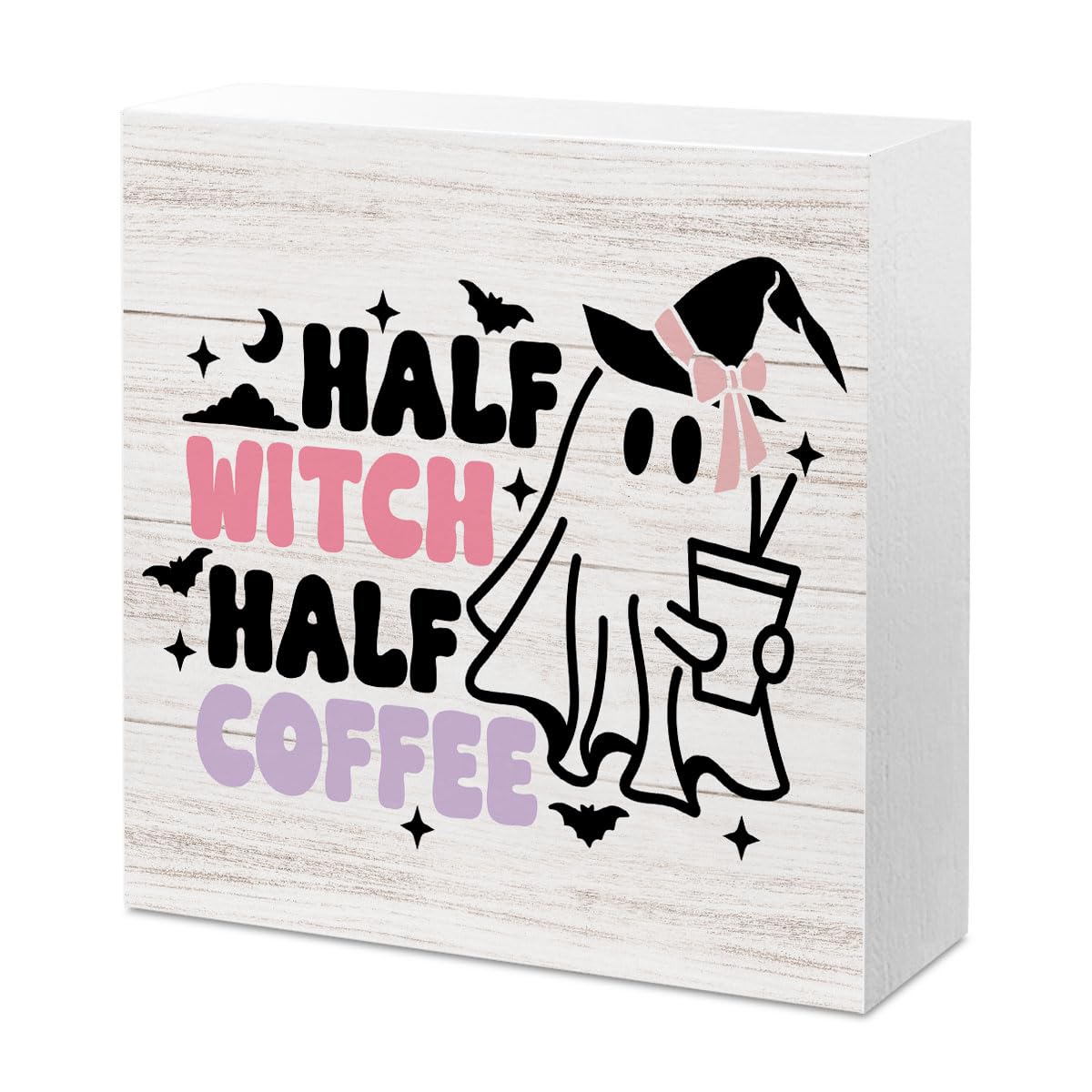 Cute Halloween Decor Indoor Ghost Hocus Pocus I Need Coffee to Focus Sign