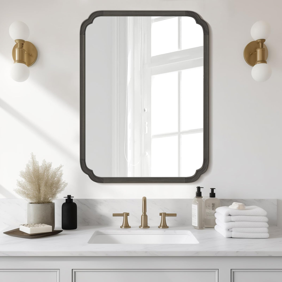 WallBeyond Full Length Mirror Wall Mounted 65"x22", Rustic Wooden Frame Floor Mirror, Large Full Body Mirror for Bedroom, Leaning or Hanging Against Wall, Natural
