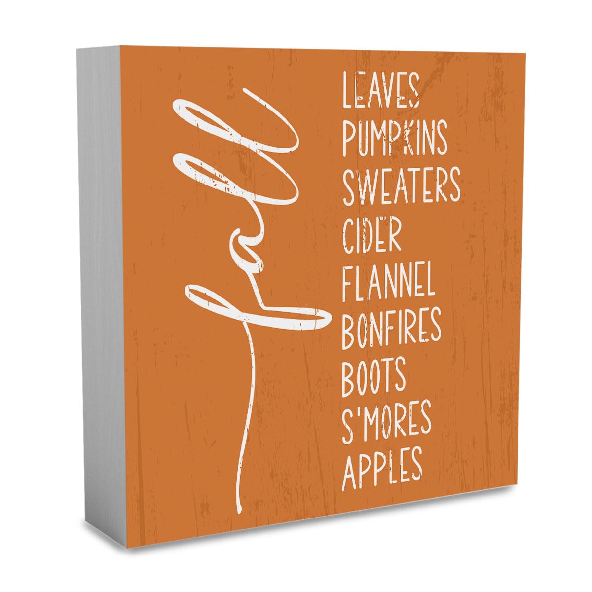 Fall Decorations for Home Fall Decor Rustic Tis' the Season Pumpkin Sign, Autumn Thanksgiving Decor Sign for Home Office Bathroom Kitchen Bedroom Room Mantel Tiered Tray Decoration 5 x 5 Inches