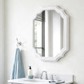 Rustic Oval Mirrors for Wall Decor 17 X 23 Inch, Distressed White
