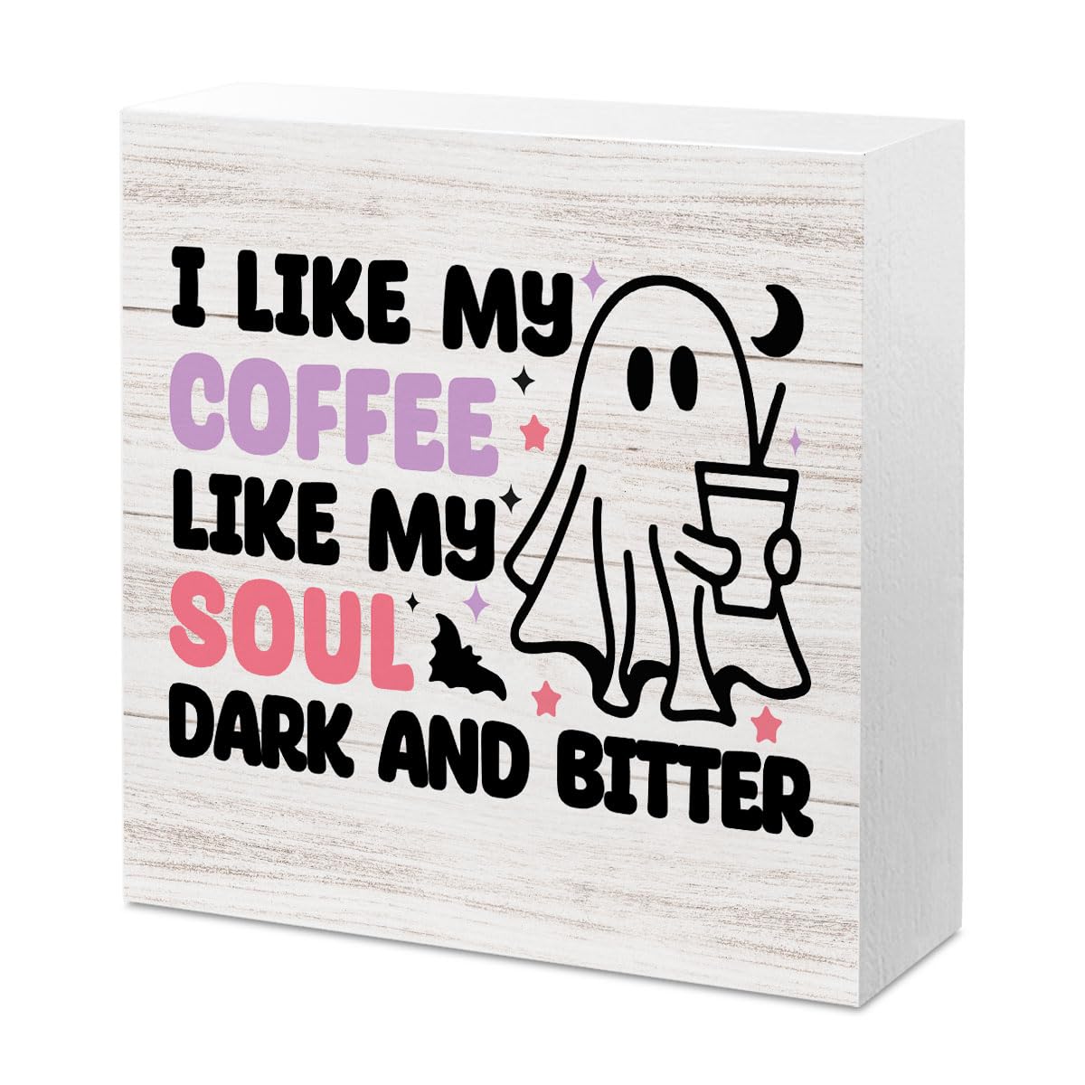 Cute Halloween Decor Indoor Ghost Hocus Pocus I Need Coffee to Focus Sign