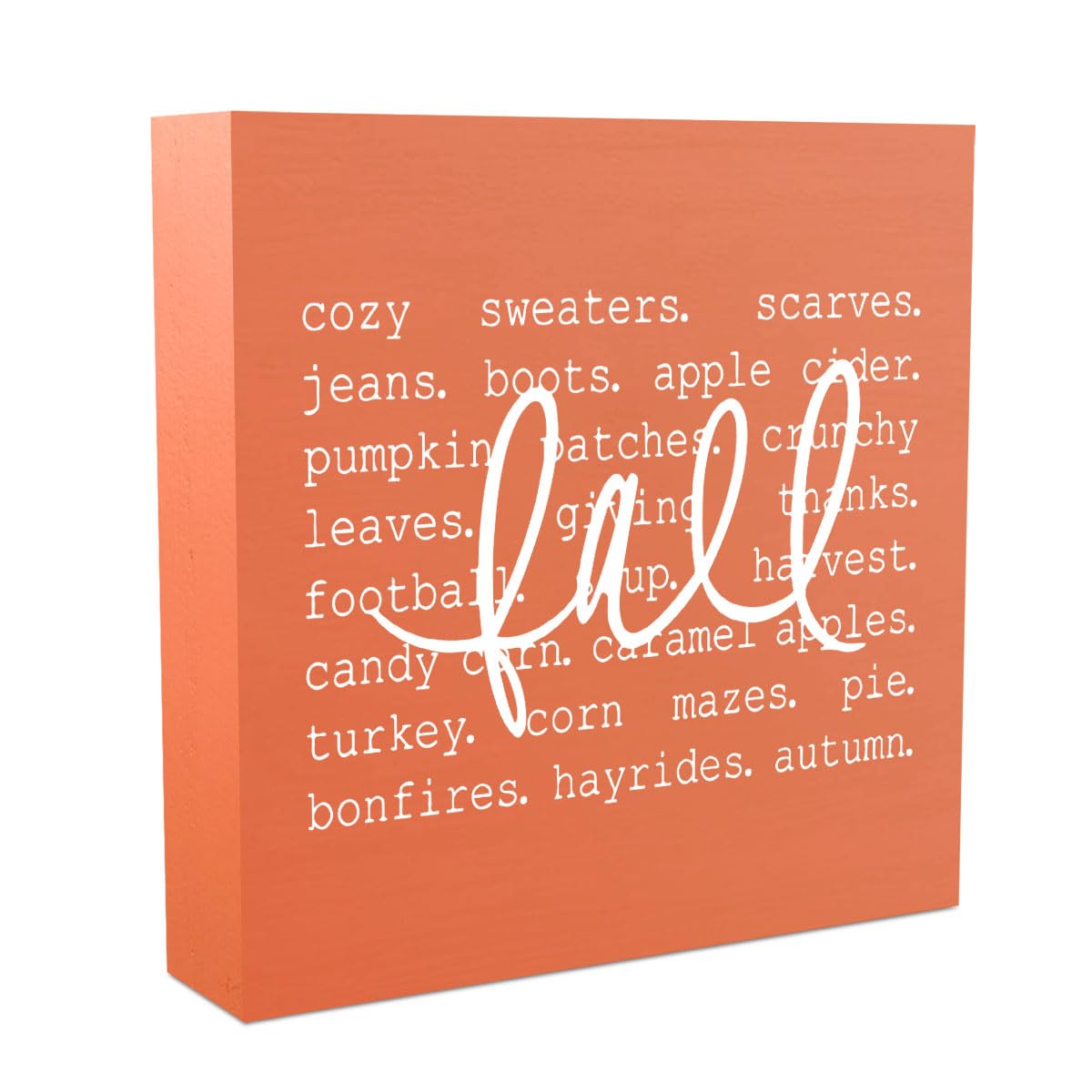 Fall Decorations for Home Fall Decor Rustic Tis' the Season Pumpkin Sign, Autumn Thanksgiving Decor Sign for Home Office Bathroom Kitchen Bedroom Room Mantel Tiered Tray Decoration 5 x 5 Inches