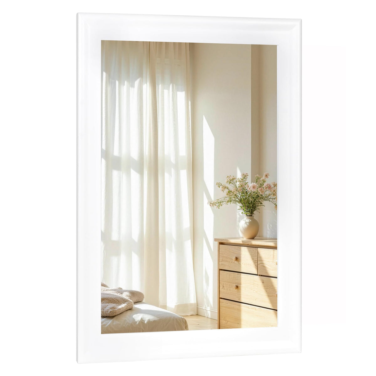 White Wall Mirror for Bathroom,Rectangle Large 30 x 40 inch Vanity Mirrors