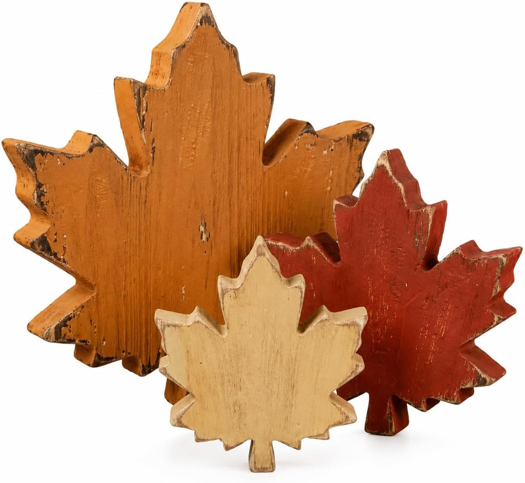 Wooden Leaves Fall Decor, Fall Decorations for Home