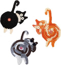 Coasters Gifts for Cat Lovers 3PCS Cat Coaster Woven Creative Cat Coaster
