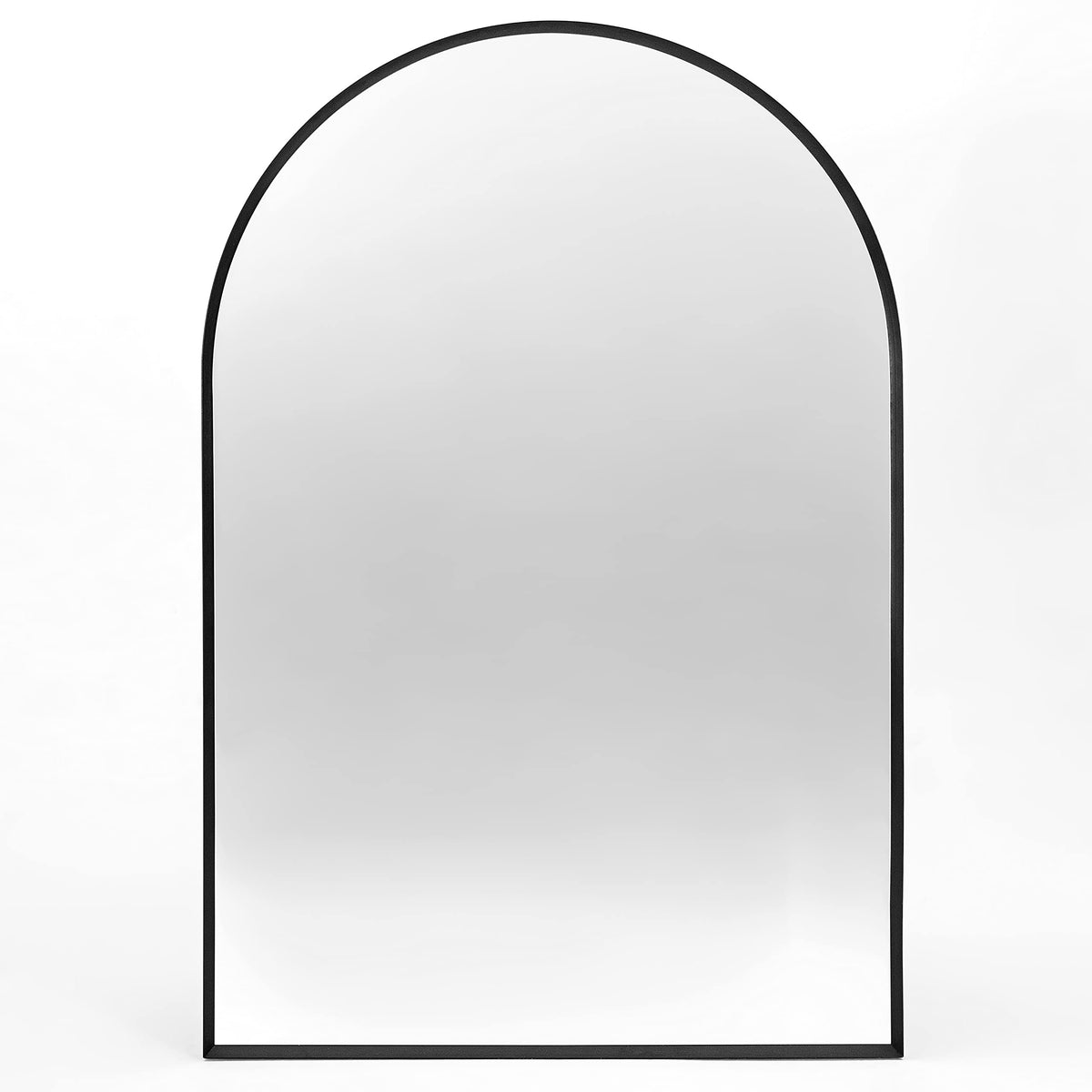 Wall Mount Mirror for Bathroom, Black Metal Framed, 24" x 36"