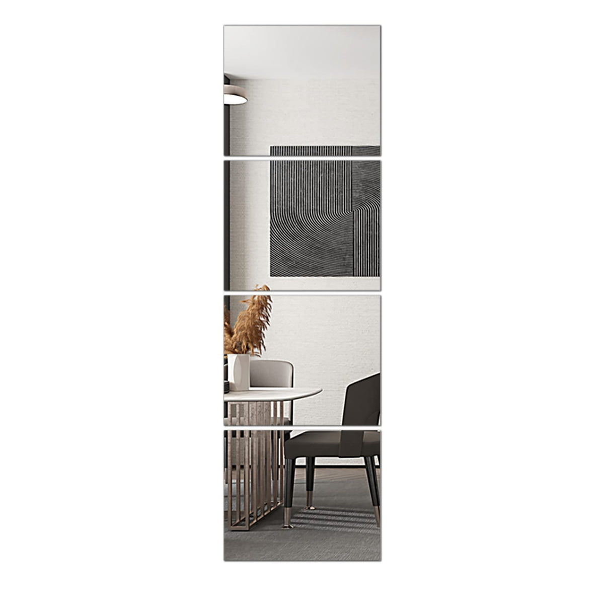 Delma Frameless Mirror Tiles 16"x12"x12 Pcs Wall Mounted