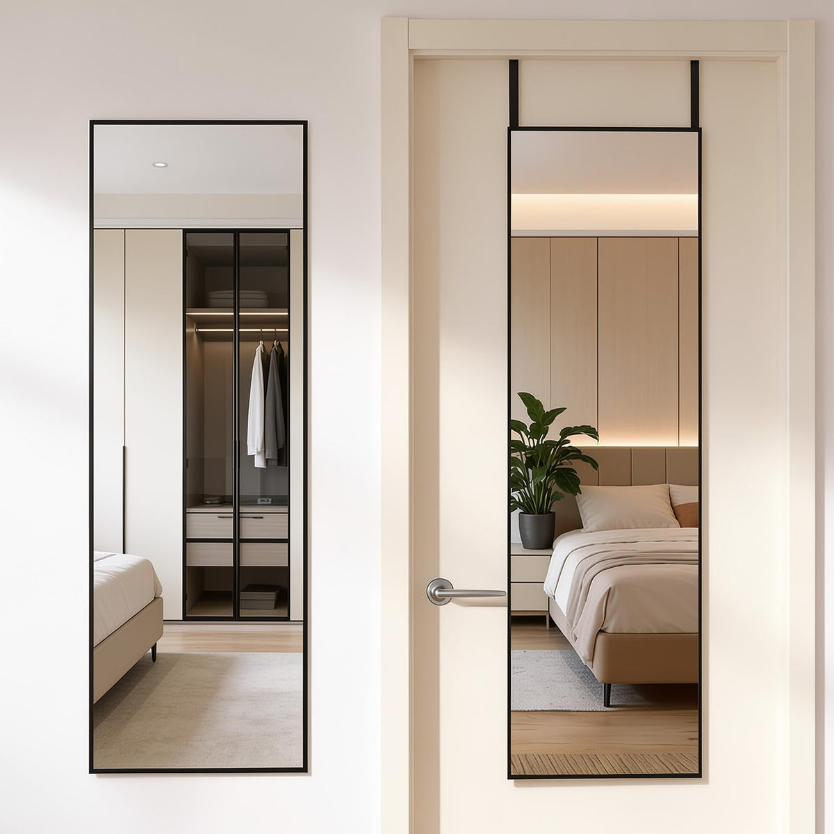 DUMOS 63"x20" Arched Full Length Floor Mirror, Full Body Mirror with Stand