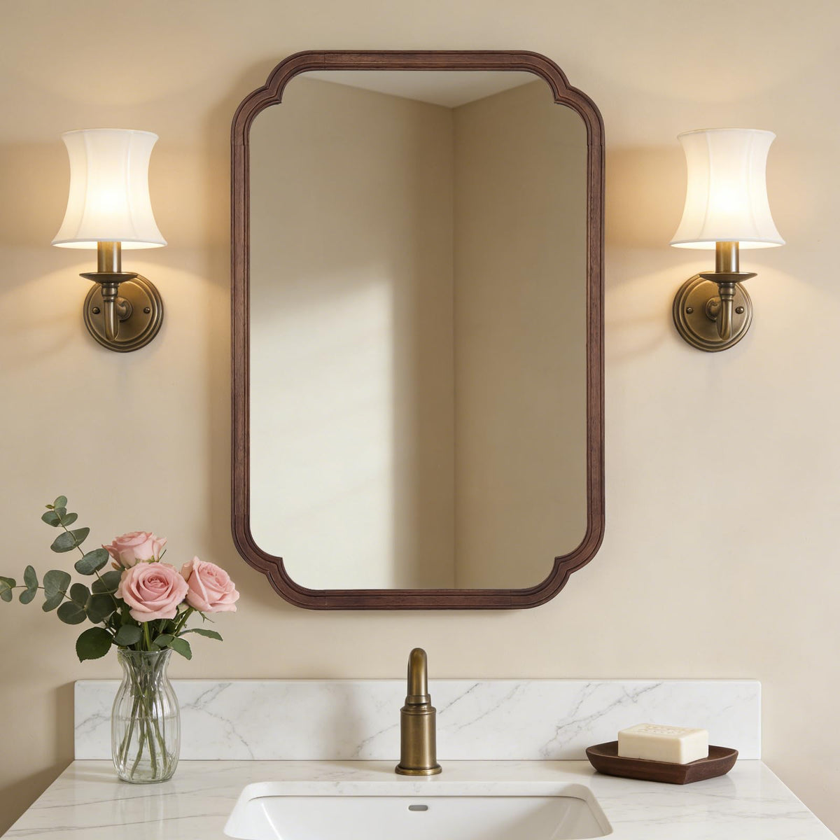 WallBeyond Full Length Mirror Wall Mounted 65"x22", Rustic Wooden Frame Floor Mirror, Large Full Body Mirror for Bedroom, Leaning or Hanging Against Wall, Natural
