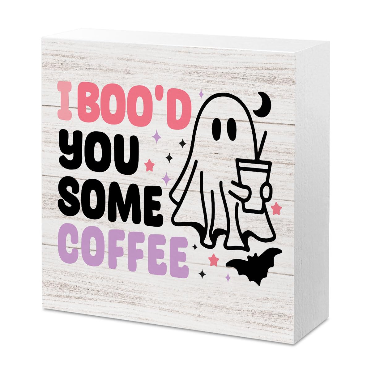 Cute Halloween Decor Indoor Ghost Hocus Pocus I Need Coffee to Focus Sign