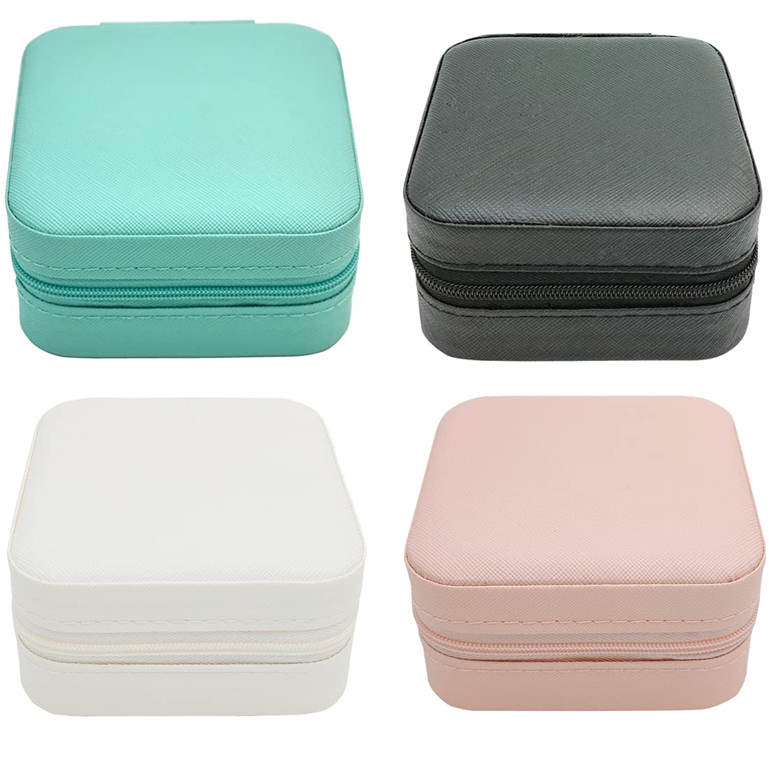 TRODANCE Mini Jewelry Travel Case, Small Portable Jewellry Organizer Box Portable Display Storage Box for Rings Earrings Necklaces, Gifts for Girl, Women, Wedding, Birthday, Mom, Mother's Day (Blue)
