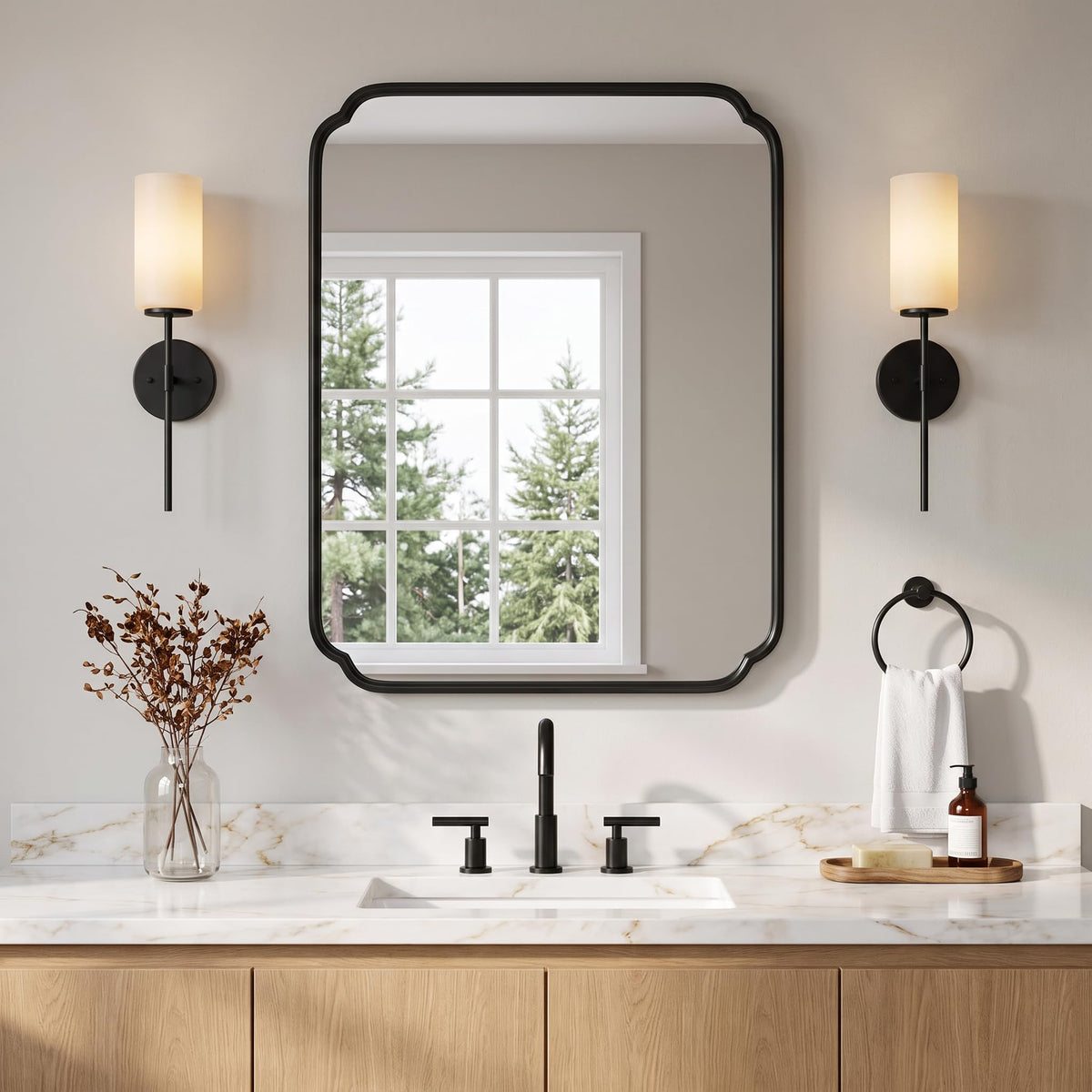 Ferytange 48"x16" Gold Door Mirror Full Length Over The Door with Non-Rusting Metal Frame, Modern Full Body Mirror Bedroom Closet Bathroom