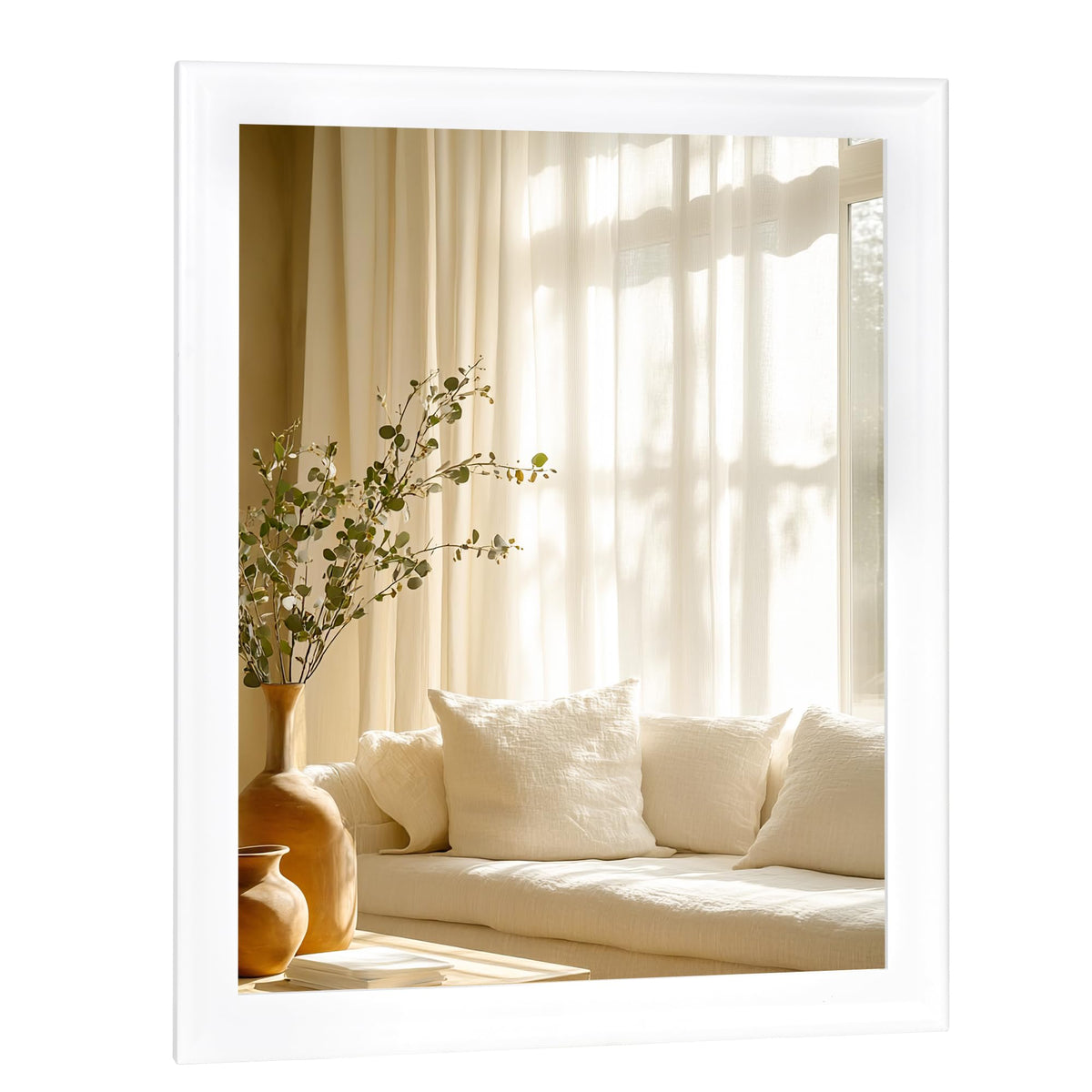 White Wall Mirror for Bathroom,Rectangle Large 30 x 40 inch Vanity Mirrors