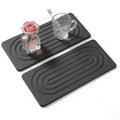 2 PCS Water Absorbing Diatomite Coasters, Stone Drying Mat for Kitchen Counter, Quick Dry Stone Mat Trays for Bathroom Kitchen Counter, Soap Dish Tray Used for Hand Soaps (White, 8.3" x 4")