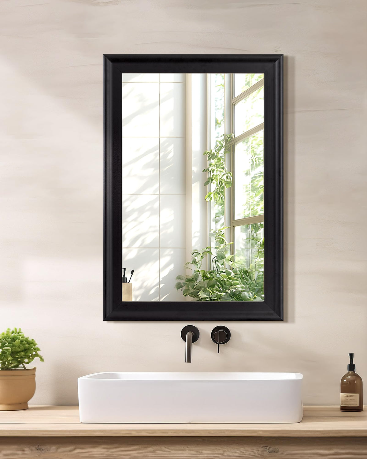 White Wall Mirror for Bathroom,Rectangle Large 30 x 40 inch Vanity Mirrors