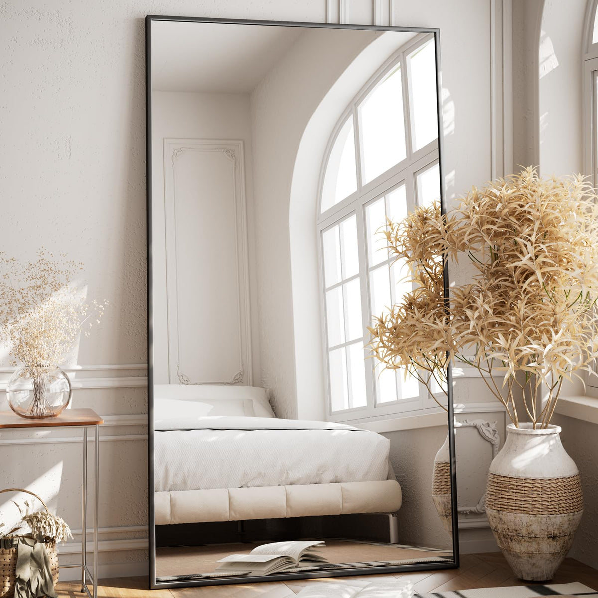 VooBang Mirror Full Length - 21" x 57" Floor Mirror with Stand Black