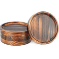 6Pcs Wooden Coasters for Drink-Acacia Wood Drink Coasters Set with Holder