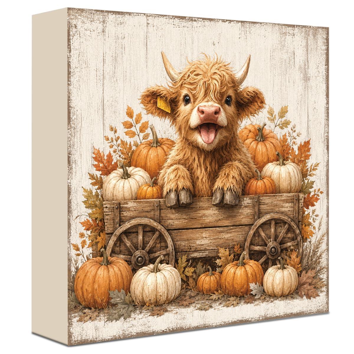 Fall Decorations for Home Football Pumpkin Wood Sign Fall Wall Shelf Decor