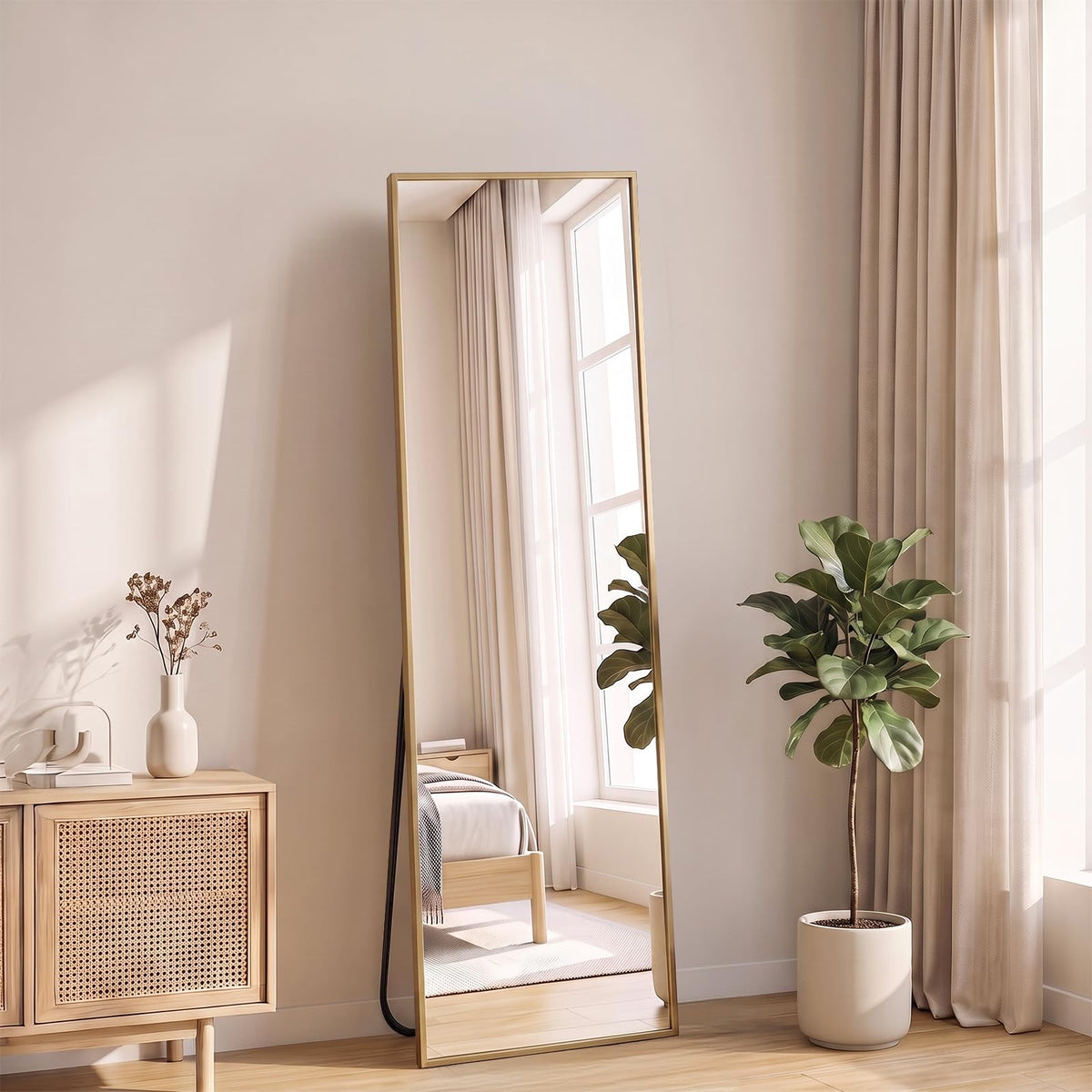 NEWBULIG Full Length Floor Mirror, Body Standing Wall Mirror