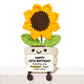 Get Well Gifts for Women After Surgery, Handmade Positive Sunflower Crochet Decor, Surgery Recovery Breast Cancer Care Gifts, Thinking of You Feel Better Gift for Women