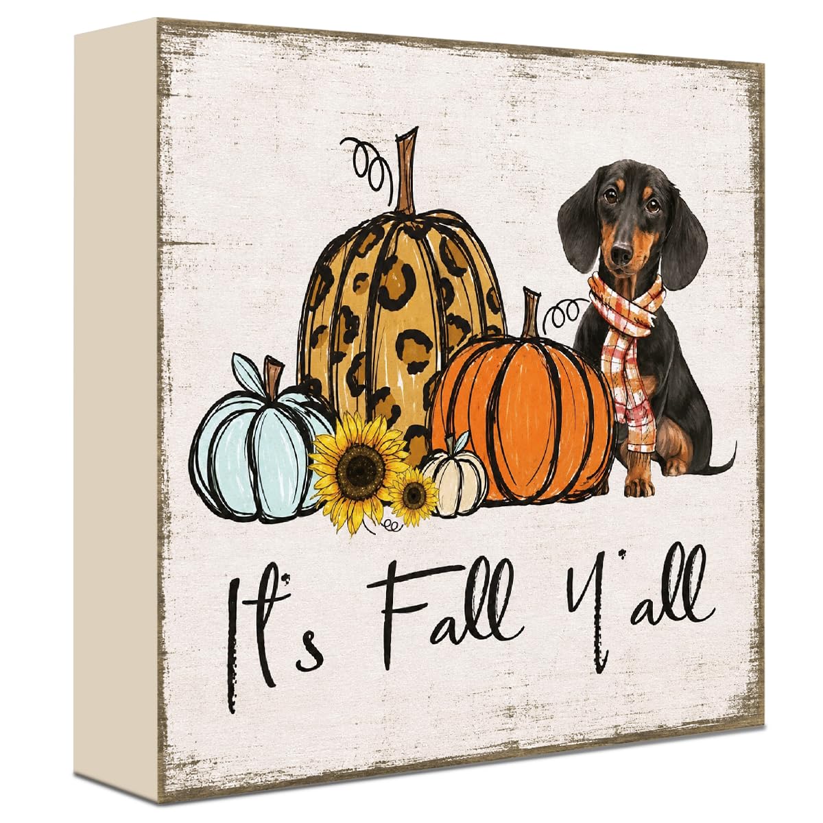 Fall Decorations for Home Football Pumpkin Wood Sign Fall Wall Shelf Decor