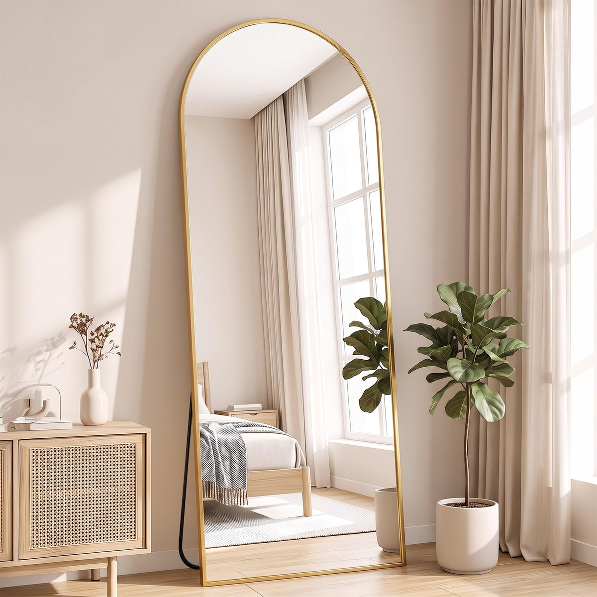 NEWBULIG Full Length Floor Mirror, Body Standing Wall Mirror
