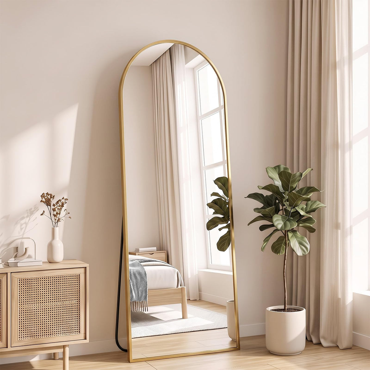 NEWBULIG Full Length Floor Mirror, Body Standing Wall Mirror