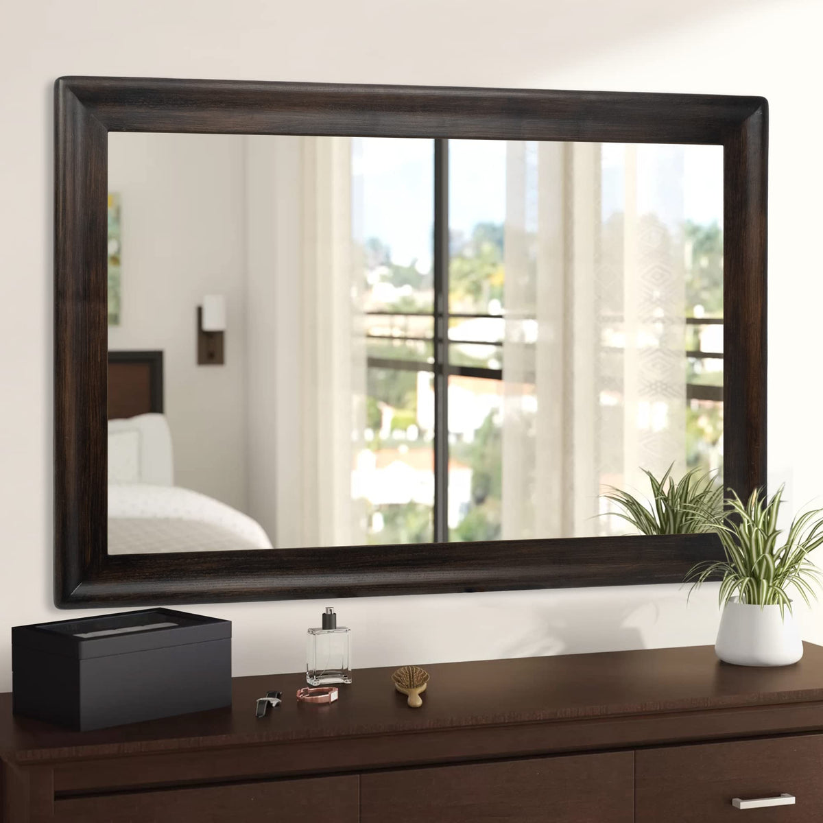 White Wall Mirror for Bathroom,Rectangle Large 30 x 40 inch Vanity Mirrors