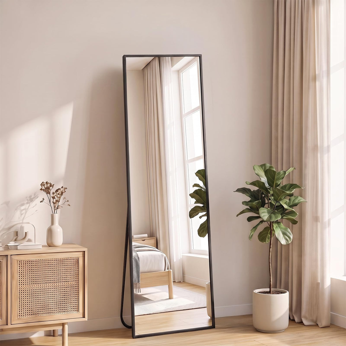 NEWBULIG Full Length Floor Mirror, Body Standing Wall Mirror