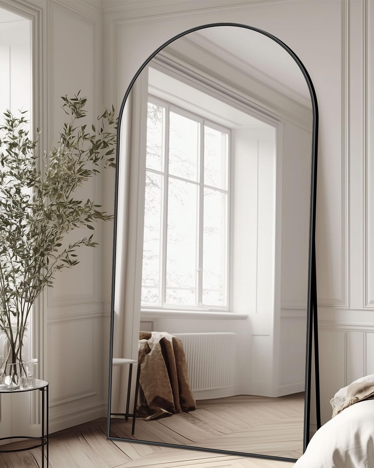 71"x28" Arched Full Length Mirror with Stand,Full Body Floor Mirror