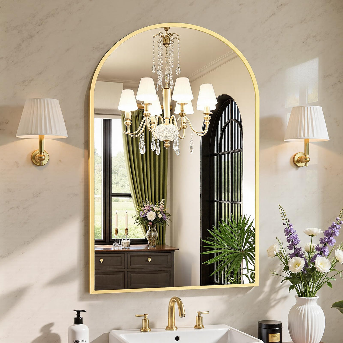 Sweetcrispy Bathroom Mirror 40x30 Inch, Vanity Mirror for Wall
